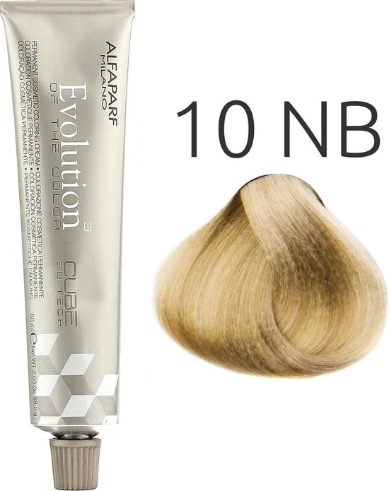 Alfaparf Evolution of the Color CUBE hajfesték - 10NB 60ml Lightest Warm Natural Blonde képe 2